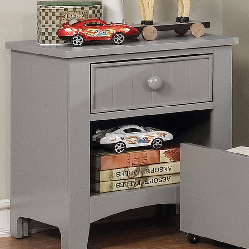 Caren - Nightstand - Gray - Grand Furniture GA