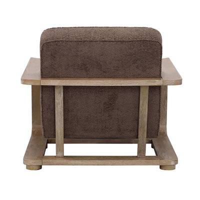 Truffle & Distressed Ash Accent Chair - Brown.