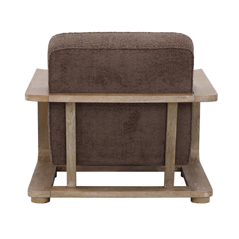 Truffle & Distressed Ash Accent Chair - Brown.