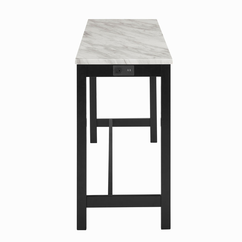 Celeste - Theater Bar Table With 3 Stools - Gray