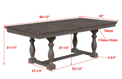 Regent - Dining Table - Charcoal Black.