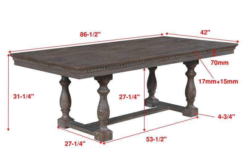 Regent - Dining Table - Charcoal Black.