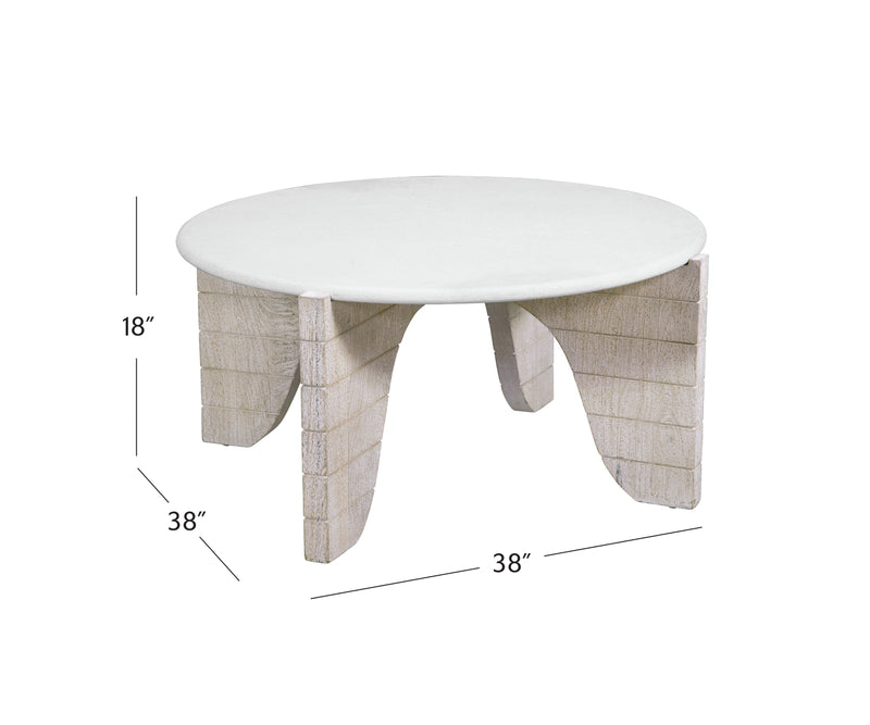 Bali - Round Cocktail Table - White