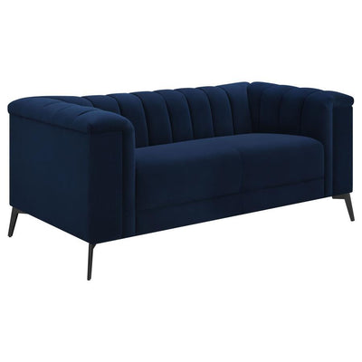 Chalet - Tuxedo Arm Loveseat - Blue.