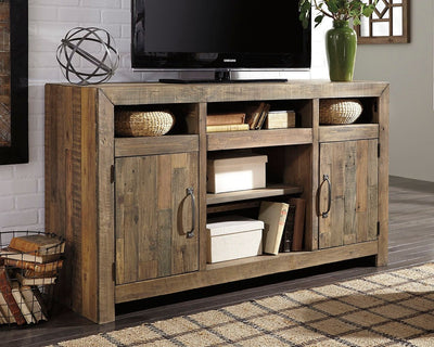 Sommerford - Brown - LG TV Stand W/Fireplace Option - Grand Furniture GA