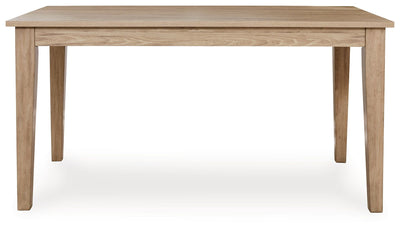 Gleanville - Light Brown - Rectangular Dining Room Table.