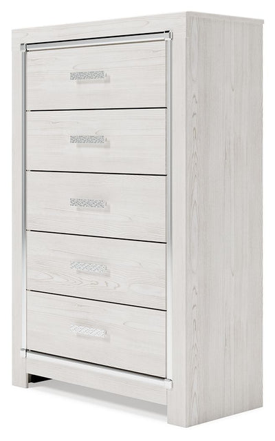 Altyra - White - Five Drawer Chest - Grand Furniture GA