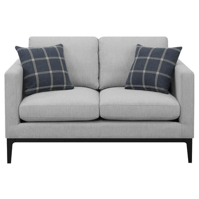 Apperson - Cushioned Back Loveseat - Light Gray - Grand Furniture GA