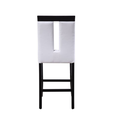 Bernice - Counter Height Chair (Set of 2) - White PU & Black - Grand Furniture GA