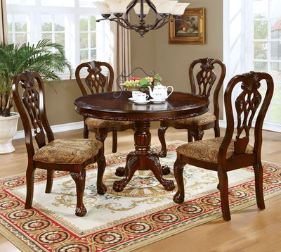 Elana - Round Dining Table - Brown Cherry - Grand Furniture GA