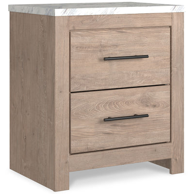 Senniberg - Light Brown - Two Drawer Night Stand.