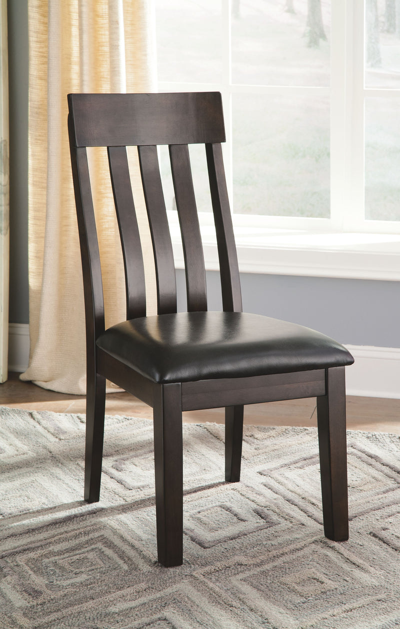 Haddigan - Dark Brown - Dining Uph Side Chair (Set of 2).