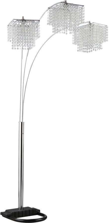 Miriam - Crystal Drop Shade Floor Lamp - Chrome