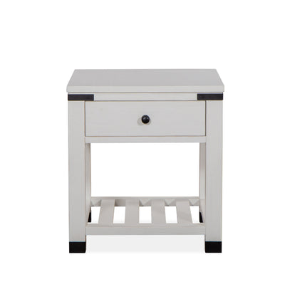 Harper Springs - Shelf End Table - Silo White.