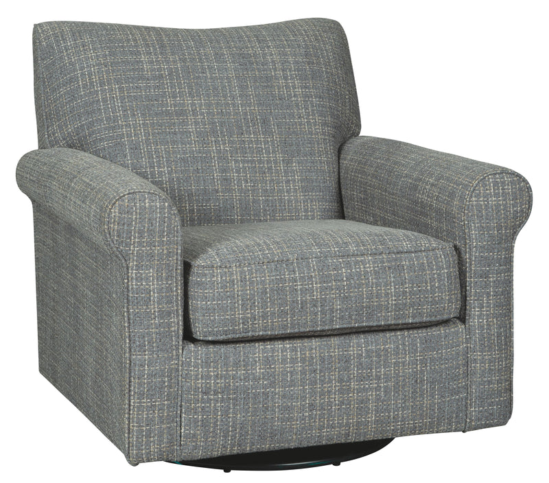 Renley - Ash - Swivel Glider Accent Chair.