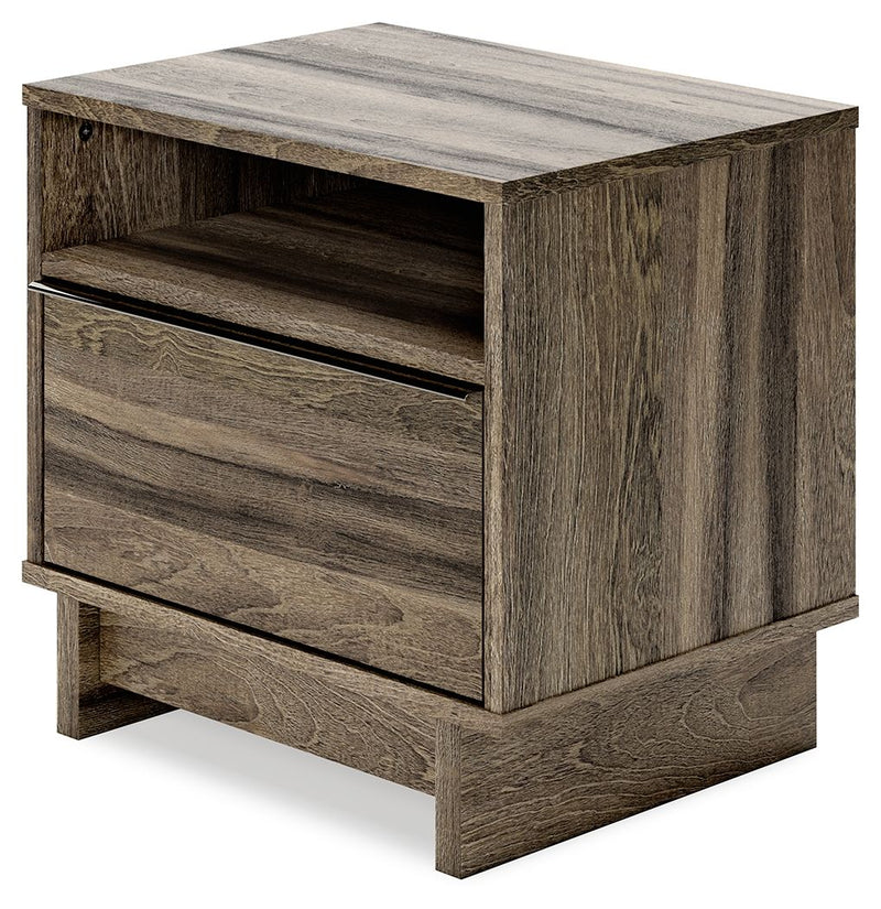 Shallifer - Brown - One Drawer Night Stand.