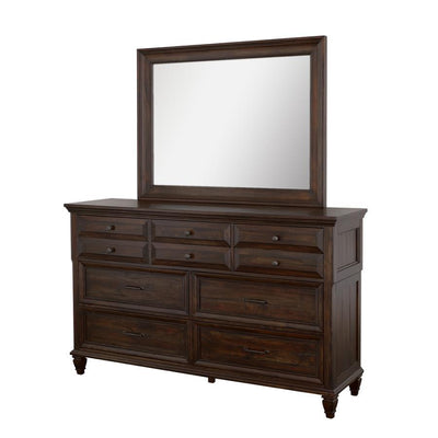 Avenue - Rectangle Dresser Mirror - Weathered Burnished Brown.