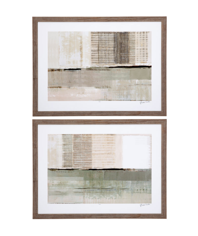 Across the Abstract Bay (Set of 2) - Gray