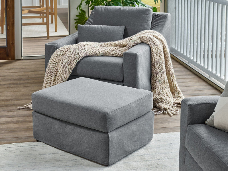 Brooke Outdoor Ottoman - Special Order - Dark Gray.