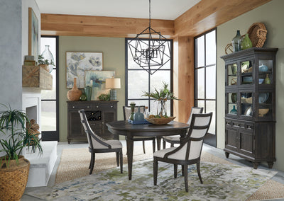 Calistoga - Round Dining Table - Weathered Charcoal.