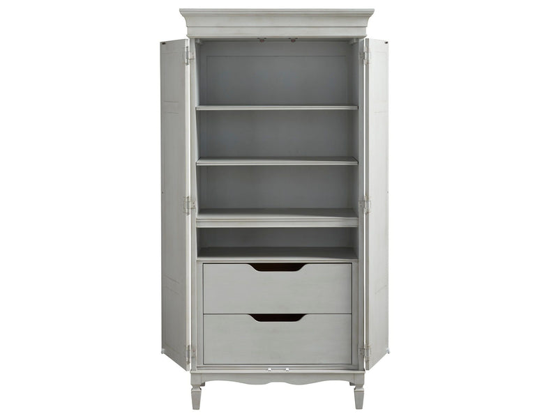 Summer Hill - French Gray - Tall Cabinet - Pearl Silver.