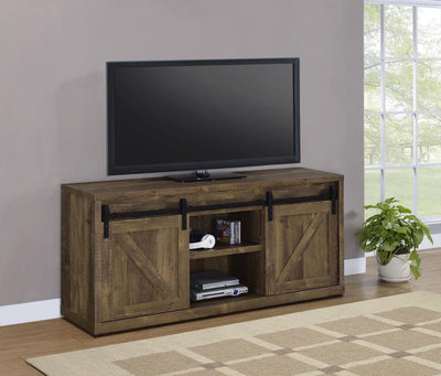 Brockton - 3-shelf Sliding Doors TV Console