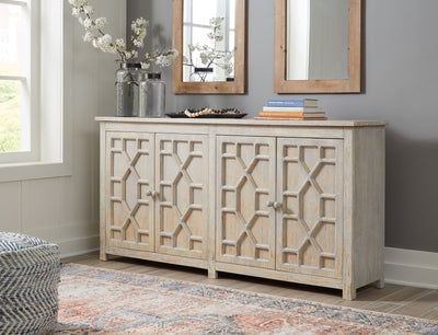Caitrich - Distressed Blue - Accent Cabinet.