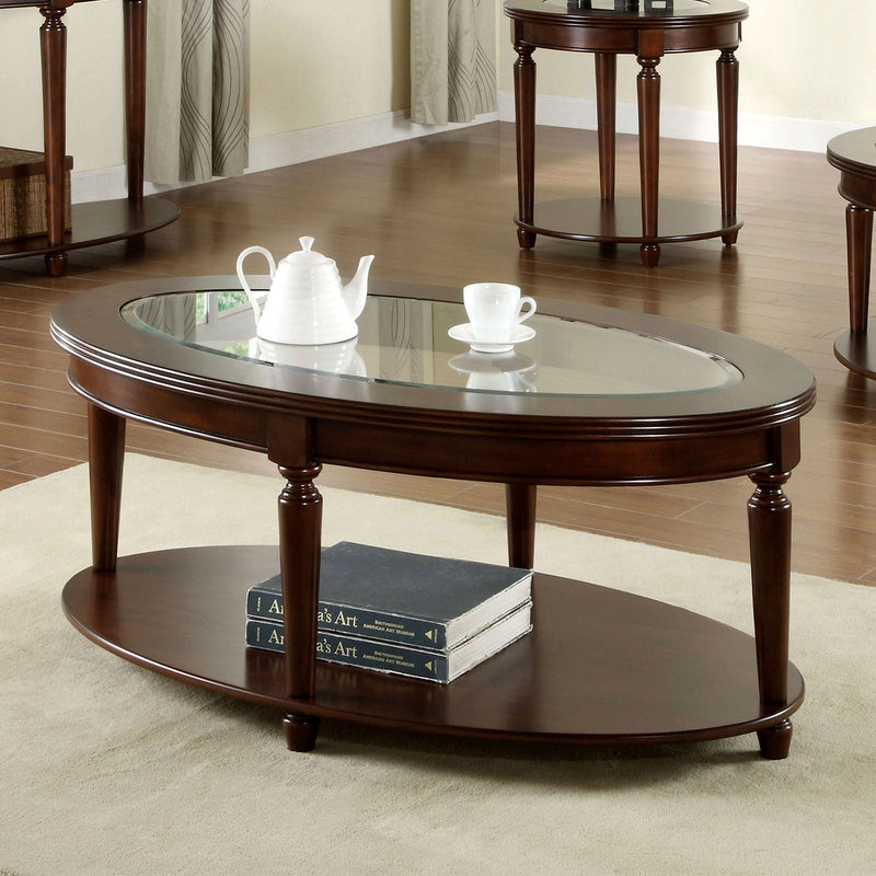 Granvia - Coffee Table - Dark Cherry - Grand Furniture GA