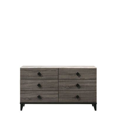 Avantika - Dresser - Faux Marble & Rustic Gray Oak