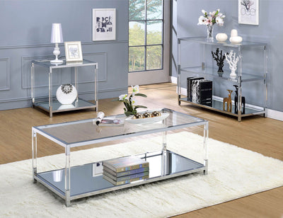 Ludvig - End Table - Chrome / Clear