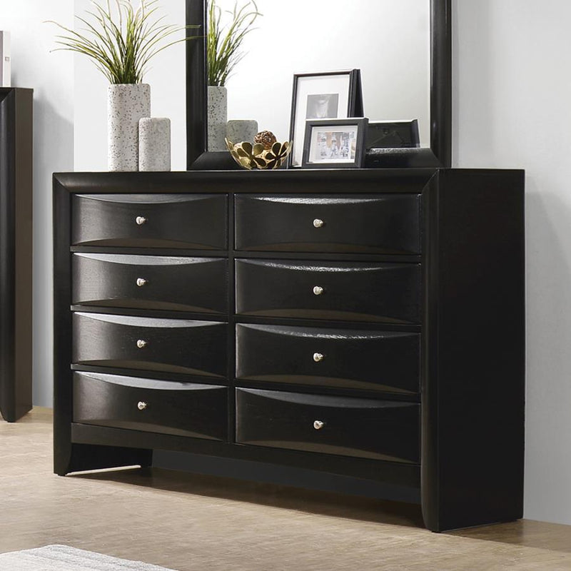 Briana - Rectangular 8-Drawer Dresser - Black - Dressers - Grand Furniture GA