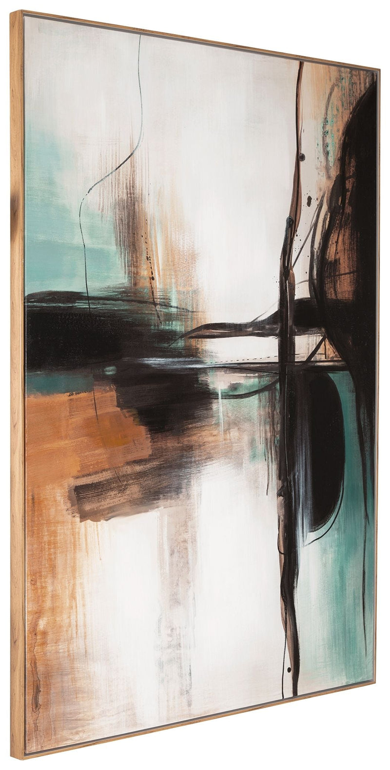 Brunonia - Teal / Orange / Black - Wall Art.