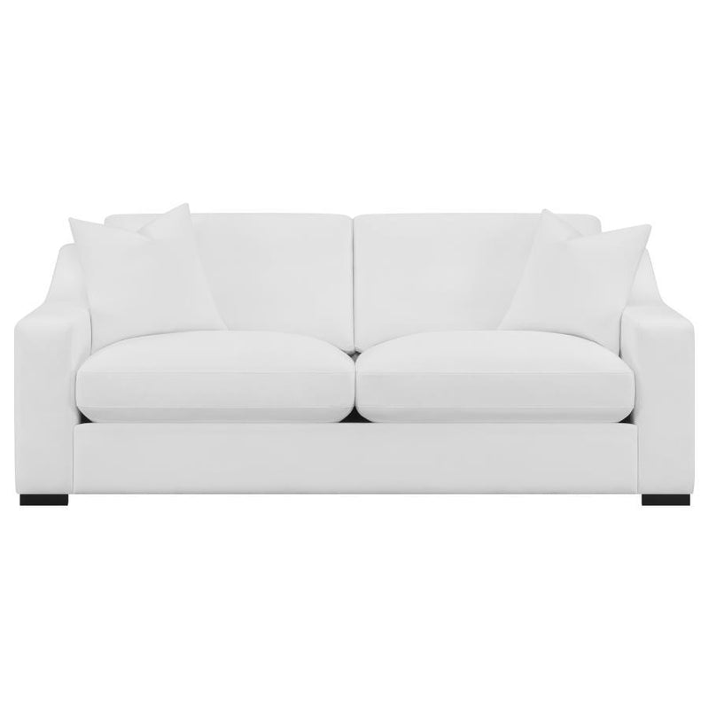 Ashlyn - Upholstered Sloped Arms Sofa - White - Grand Furniture GA