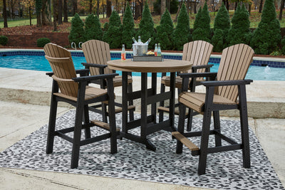 Fairen Trail - Black / Driftwood - 5 Pc. - Dining Set With 4 Chairs.