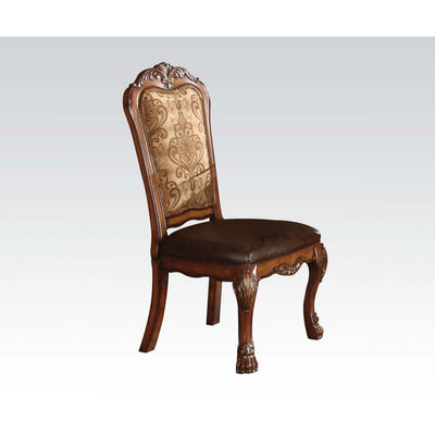 Dresden - Side Chair (Set of 2) - PU & Cherry Oak - Grand Furniture GA