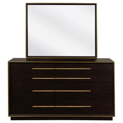 Durango - 8-Drawer Dresser With Mirror - Smoked Peppercorn