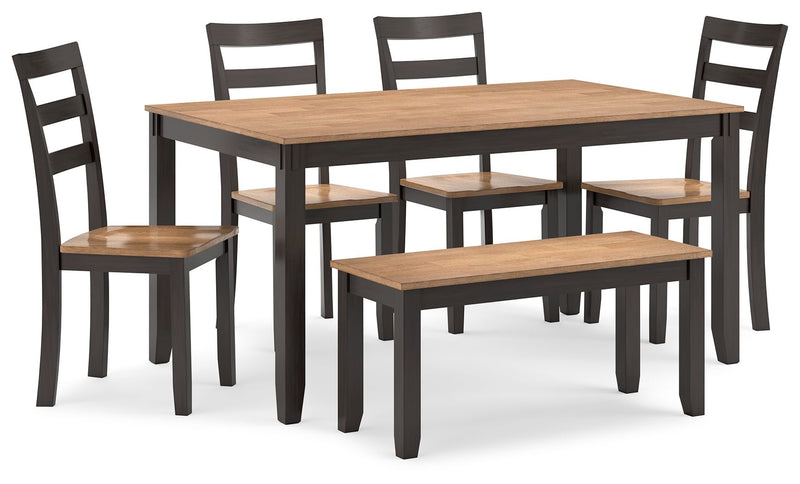 Gesthaven - Natural / Brown - Dining Room Table Set (Set of 6)