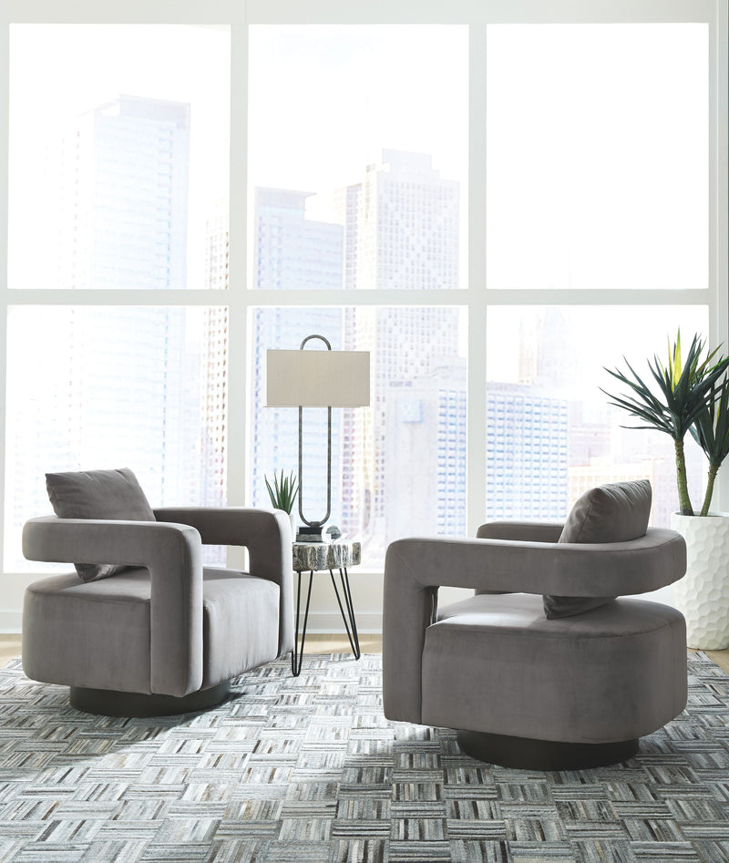 Alcoma - Otter - Swivel Accent Chair.