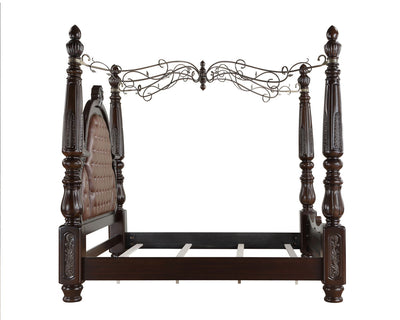 Palazzo Marina - 6/6 King Poster Bed - Dark Brown