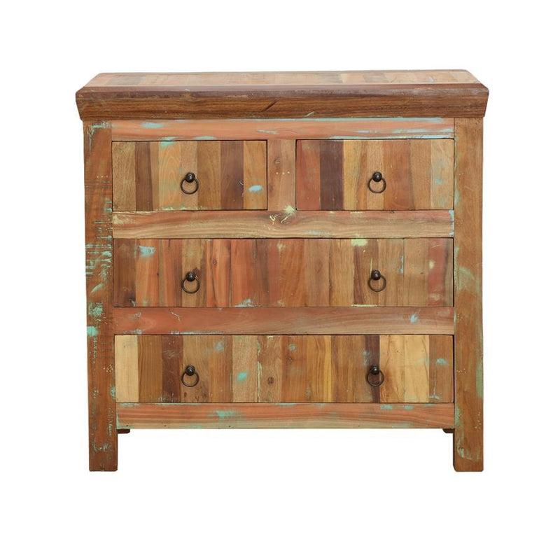 Harper - 4-Drawer Accent Cabinet Reclaimed Wood.