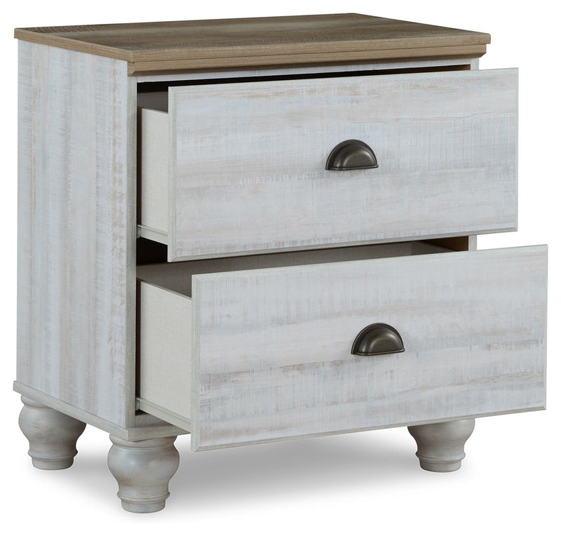 Haven Bay - Brown / Beige - Two Drawer Night Stand.