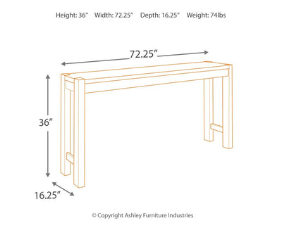 Torjin - Dark Brown - Long Counter Table - Grand Furniture GA