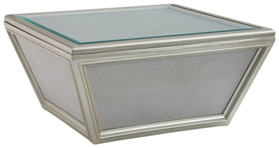 Traleena - Silver Finish - Square Cocktail Table.
