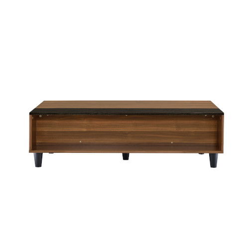 Avala - Coffee Table - Walnut & Black - Grand Furniture GA