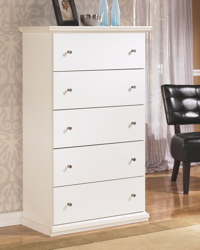 Bostwick - White - Five Drawer Chest.