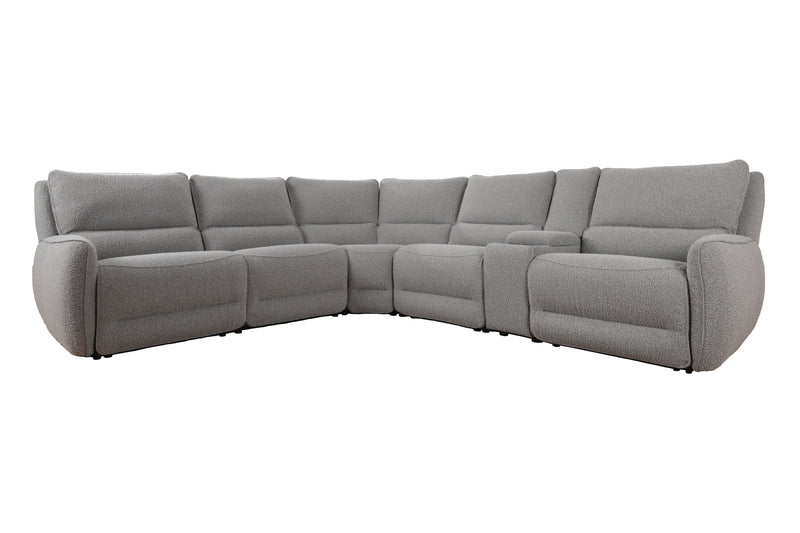 Stellar - Bloke Smoke Power Reclining 6 Piece Modular Sectional - Beige