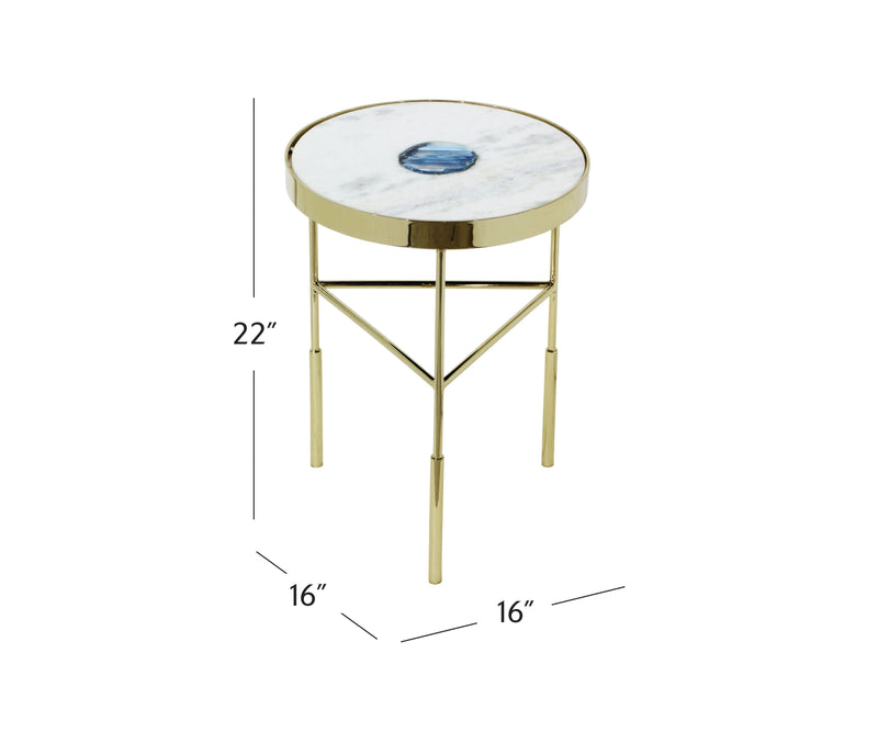 Delilah - Accent Table - Polished Gold