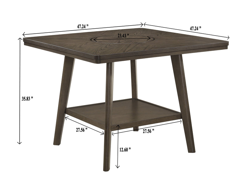 Ember - Counter Height Table - Dark Brown.