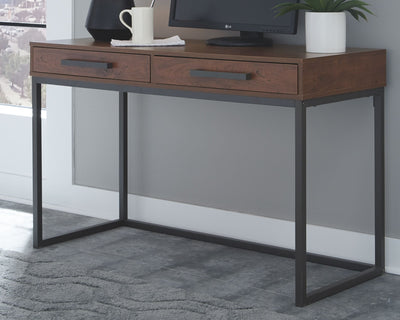 Horatio - Warm Brown / Gunmetal - Home Office Small Desk.