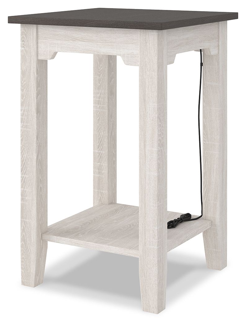 Dorrinson - White / Black / Gray - Chair Side End Table - Grand Furniture GA